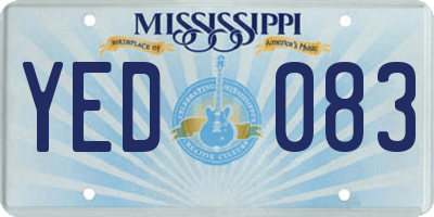 MS license plate YED083