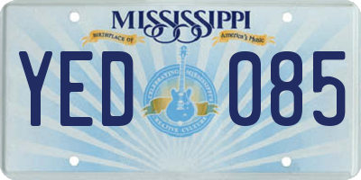 MS license plate YED085