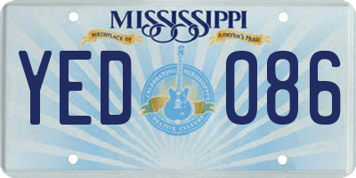 MS license plate YED086