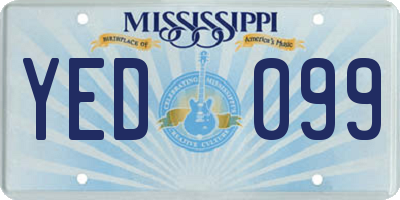 MS license plate YED099