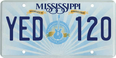 MS license plate YED120