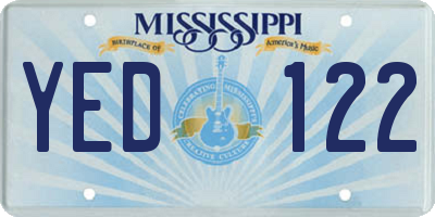 MS license plate YED122