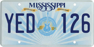 MS license plate YED126