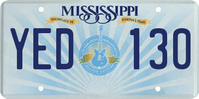 MS license plate YED130