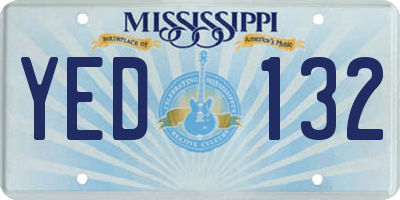 MS license plate YED132