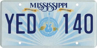 MS license plate YED140
