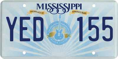 MS license plate YED155