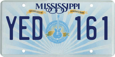 MS license plate YED161