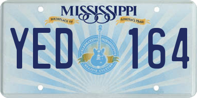 MS license plate YED164
