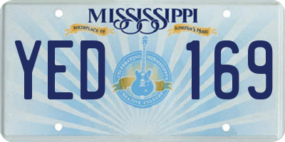 MS license plate YED169
