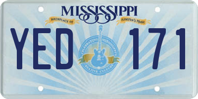 MS license plate YED171