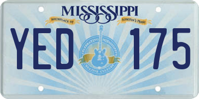 MS license plate YED175