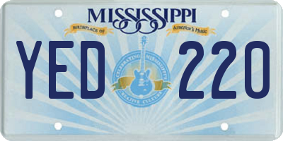 MS license plate YED220