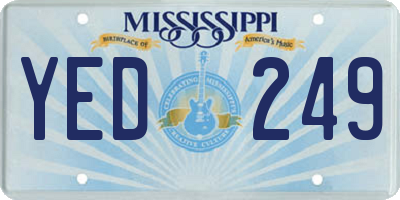 MS license plate YED249