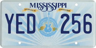 MS license plate YED256