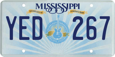 MS license plate YED267