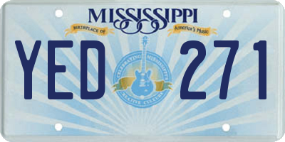 MS license plate YED271
