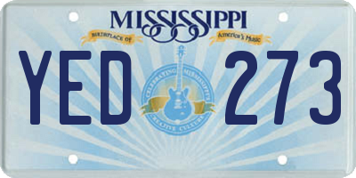 MS license plate YED273