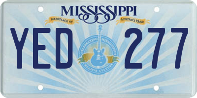 MS license plate YED277