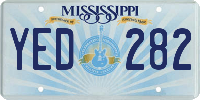 MS license plate YED282