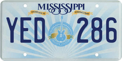 MS license plate YED286