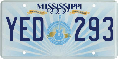 MS license plate YED293