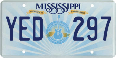 MS license plate YED297
