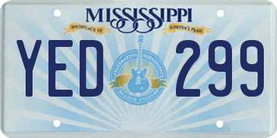 MS license plate YED299