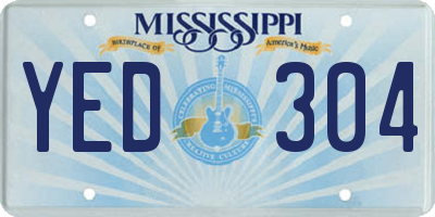 MS license plate YED304