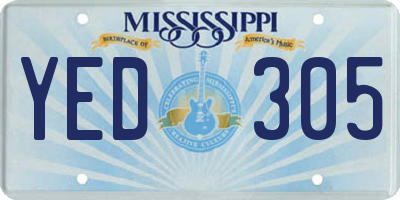 MS license plate YED305