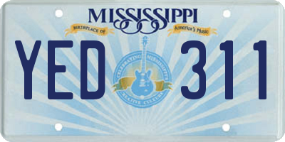MS license plate YED311