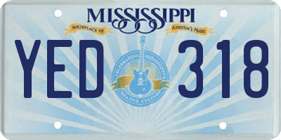 MS license plate YED318