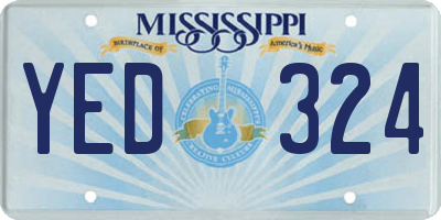 MS license plate YED324