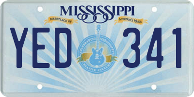 MS license plate YED341