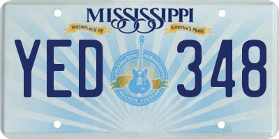 MS license plate YED348