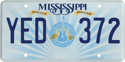 MS license plate YED372