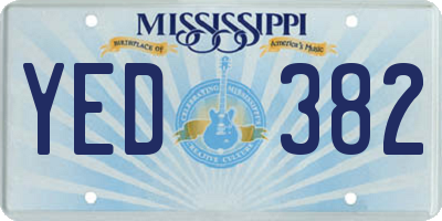 MS license plate YED382