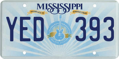 MS license plate YED393
