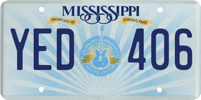 MS license plate YED406