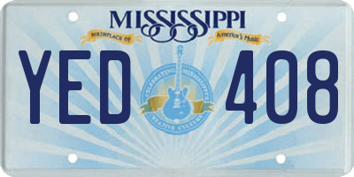 MS license plate YED408