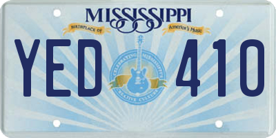 MS license plate YED410