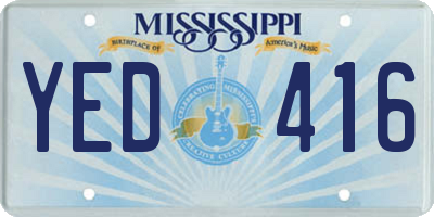 MS license plate YED416