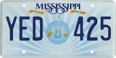 MS license plate YED425