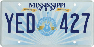 MS license plate YED427