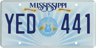 MS license plate YED441
