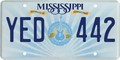 MS license plate YED442