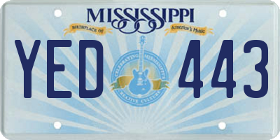 MS license plate YED443