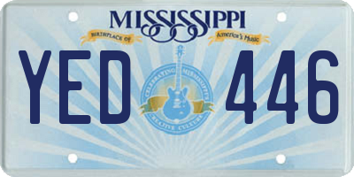 MS license plate YED446