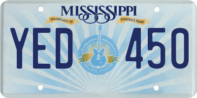 MS license plate YED450
