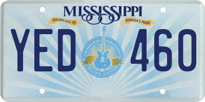 MS license plate YED460